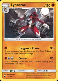 Burning Shadows Lycanroc #75 card