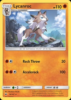 Burning Shadows Lycanroc #76 card