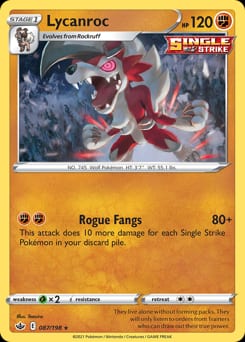 Chilling Reign Lycanroc #87 card