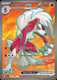Paldea Evolved Lycanroc ex #241 card