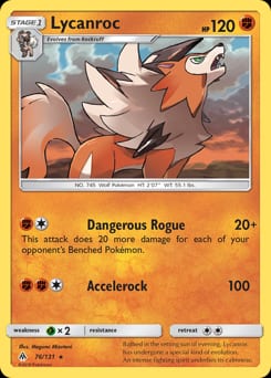 Forbidden Light Lycanroc #76 card