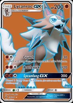 2017 Burning Shadows Lycanroc-GX #136 card