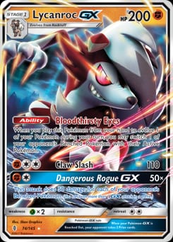 Guardians Rising Lycanroc-GX #74 card