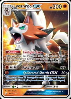 Team Up Lycanroc-GX #82 card