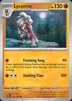 Obsidian Flames Lycanroc #117 card