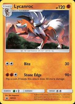 SM Black Star Promos Lycanroc #SM105 card