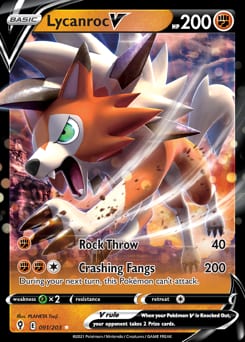 Evolving Skies Lycanroc V #91 card