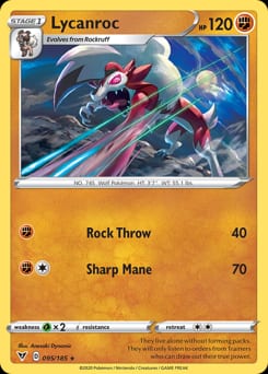 Vivid Voltage Lycanroc #95 card