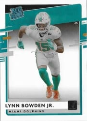 2020 Panini Chronicles Clearly Donruss Rated Rookies Lynn Bowden Jr #RR-LBJ card