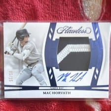 2024 Panini Flawless Draft Patch Autographs (Horizontal) Mac Horvath #DPH-MH card