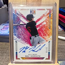 2024 Panini Impeccable Extravagance Autographs Mac Horvath #EA-MH card
