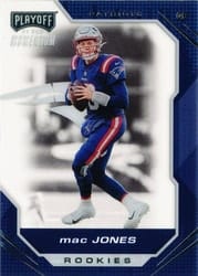 2021 Panini Chronicles Playoff Momentum Rookies Mac Jones #PMR-9 card