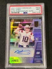 2021 Panini Chronicles Turn of the Century Autographs Mac Jones #TOC-MJO card