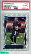 2021 Panini Donruss Mac Jones Press Proof Hyper #255 card