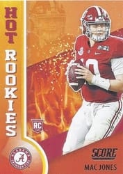 2021 Score Hot Rookies Mac Jones #HR12 card