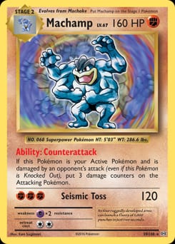2016 Evolutions Machamp #59 card
