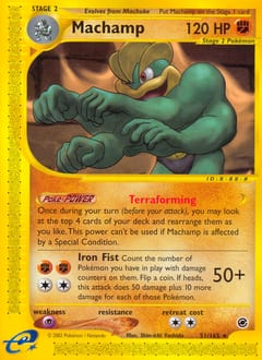 2002 Expedition Base Set Machamp #51 card
