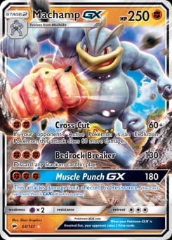 2017 Burning Shadows Machamp-GX #64 card
