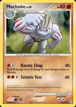 2007 Diamond & Pearl Machoke #53 card