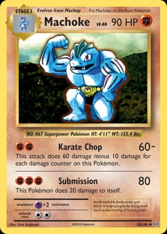 2016 Evolutions Machoke #58 card