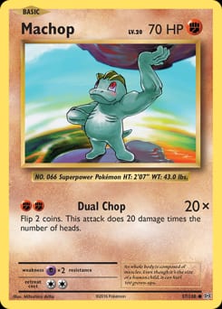 Evolutions Machop #57 card