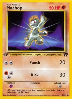 Team Rocket Machop #59 card