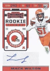 2019 Panini Contenders Base Set Mack Wilson #228 card