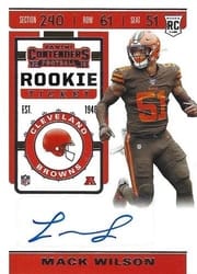 2019 Panini Contenders Base Set Mack Wilson #228 card