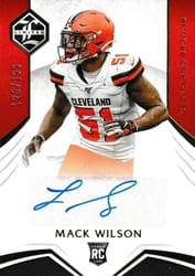 2019 Panini Limited Base Set Mack Wilson #197 card