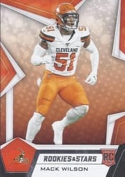 2019 Panini Rookies & Stars Base Set Mack Wilson #172 card