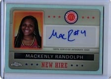 2024 Topps Chrome McDonald's All-American New Hire Badge Autographs Refractor Mackenly Randolph #NHB-MAC card