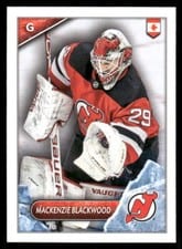 2021 Topps NHL Sticker Mackenzie Blackwood #344 card