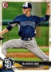 2018 Bowman Draft Base Set MacKenzie Gore #BD-150 card