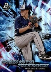 2018 Bowman Platinum Prismatic Prodigies MacKenzie Gore #PPP-28 card
