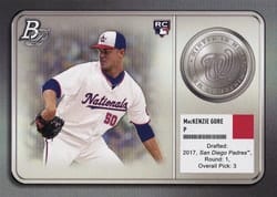 2022 Bowman Platinum Minted in Merit MacKenzie Gore #MM-18 card
