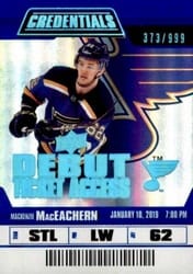 2019-20 Upper Deck Credentials Base Set Mackenzie MacEachern #59 card