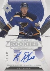 2019-20 Upper Deck Ultimate Collection Base Set Mackenzie MacEachern #126 card