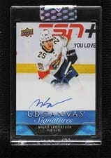 2023-24 Upper Deck Clear Cut Canvas Signatures Mackie Samoskevich #CS-MS card
