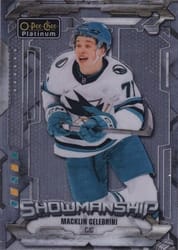 2024-25 O-Pee-Chee Platinum Showmanship Macklin Celebrini #S-8 card