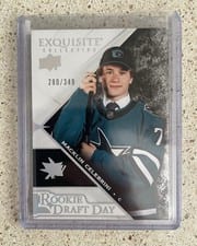 2024-25 Upper Deck Black Diamond Exquisite Collection Rookie Draft Day Macklin Celebrini #RDD-MC card