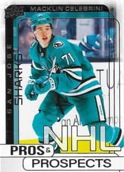2024-25 Upper Deck Pros & Prospects Macklin Celebrini #PP-2 card