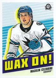 2025-26 O-Pee-Chee Wax On Macklin Celebrini #WO-1 card