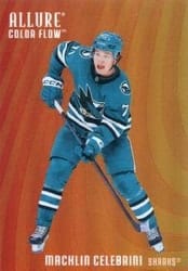 2025-26 Upper Deck Allure Color Flow Macklin Celebrini #CF-28 card