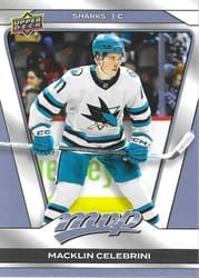 2025-26 Upper Deck MVP Base Set Macklin Celebrini #17 card