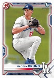 2021 Bowman Draft Base Set Maddux Bruns #BD-126 card