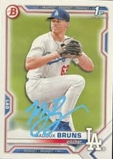 2021 Bowman Draft Chrome Draft Autographs Maddux Bruns #CDA-MB