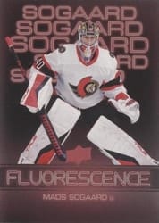 2022-23 Upper Deck Flourescence Gold Parallel Mads Sogaard #F-14 card