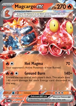 Twilight Masquerade Magcargo ex #29 card