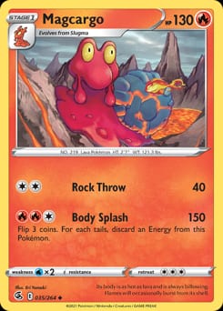 2021 Fusion Strike Magcargo #35 card