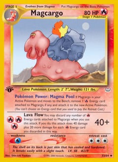 Neo Revelation Magcargo #33 card
